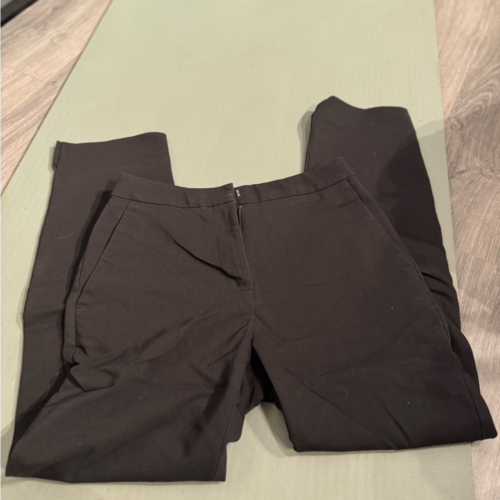 H&M Black Dress Pants with Smooth Fabric and Tapered Fit